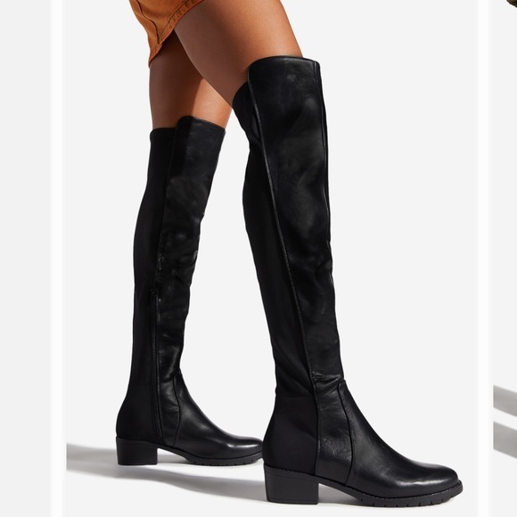 Shoe Dazzle Shoes - Lornah NEW Over The Knee Black Boot Size 8